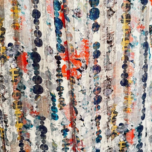 Liz Claiborne Blouse Womens Multicolor Print 3/4 Sleeve Semi Sheer Top Size PS - Picture 11 of 11